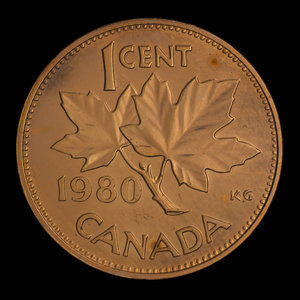 Canada, Elizabeth II, 1 cent : April 24, 1980