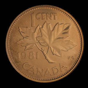 Canada, Elizabeth II, 1 cent : 1981