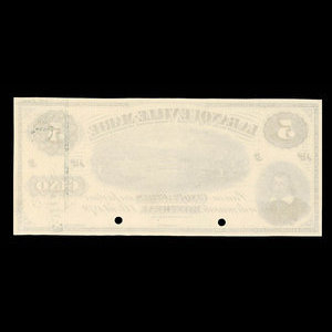 Canada, Banque Ville-Marie, 5 dollars : August 1, 1879
