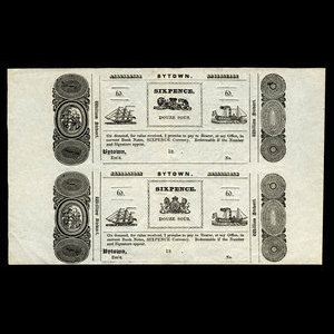 Canada, William Stewart, 6 pence : 1838