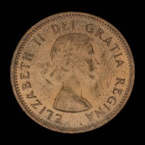Canada, Elizabeth II, 1 cent : 1953