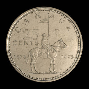 Canada, Elizabeth II, 25 cents : 1973