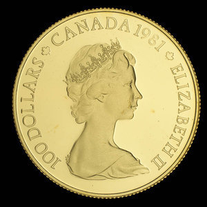 Canada, Elizabeth II, 100 dollars : 1981