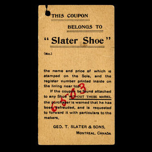 Canada, Slater Shoe Co. Ltd., 5 cents : 1915