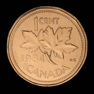 Canada, Elizabeth II, 1 cent : 1984