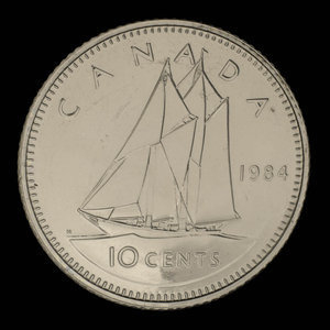 Canada, Elizabeth II, 10 cents : 1984