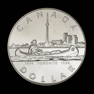 Canada, Elizabeth II, 1 dollar : 1984