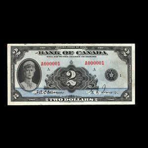 Canada, Bank of Canada, 2 dollars : 1935