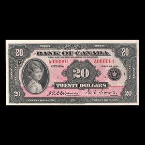 Canada, Bank of Canada, 20 dollars : 1935