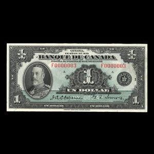 Canada, Bank of Canada, 1 dollar : 1935