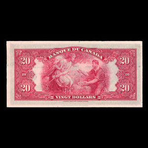 Canada, Bank of Canada, 20 dollars : 1935