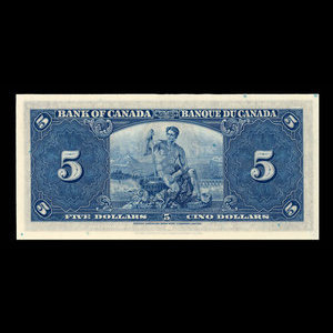 Canada, Bank of Canada, 5 dollars : January 2, 1937