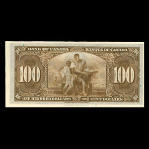 Canada, Bank of Canada, 100 dollars : January 2, 1937