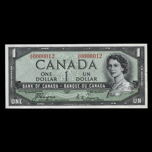 Canada, Bank of Canada, 1 dollar : 1954