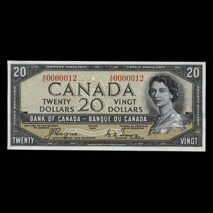 Canada, Bank of Canada, 20 dollars : 1954
