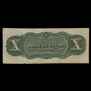Canada, Province of Canada, 10 dollars : October 1, 1866