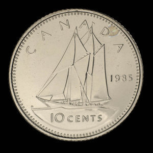 Canada, Elizabeth II, 10 cents : 1985
