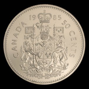 Canada, Elizabeth II, 50 cents : 1985