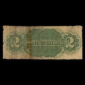 Canada, Province of Canada, 2 dollars : October 1, 1866