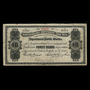 Canada, Newfoundland - Department of Public Works, 40 cents : 1901
