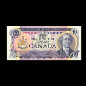 Canada, Bank of Canada, 10 dollars : 1971