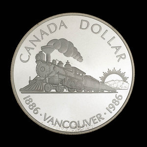 Canada, Elizabeth II, 1 dollar : 1986