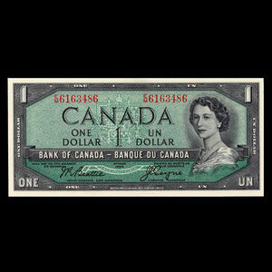 Canada, Bank of Canada, 1 dollar : 1954