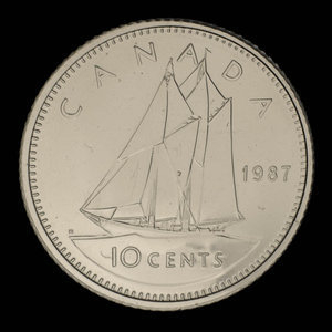 Canada, Elizabeth II, 10 cents : 1987