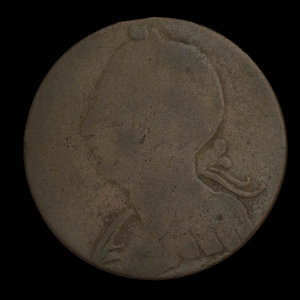 Canada, unknown, 1/2 penny : 1838