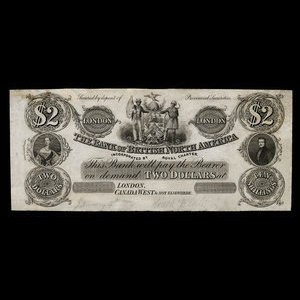 Canada, Bank of British North America, 2 dollars : 1859