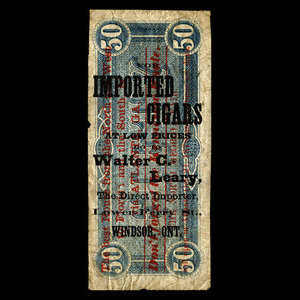 Canada, Walter C. Leary, no denomination : 1887