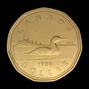 Canada, Elizabeth II, 1 dollar : 1988