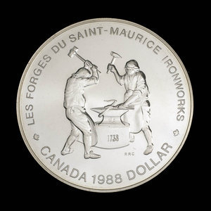 Canada, Elizabeth II, 1 dollar : 1988