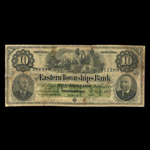 Canada, Eastern Townships Bank, 10 dollars : January 2, 1893