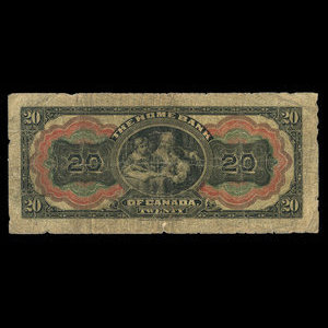 Canada, Home Bank of Canada, 20 dollars : March 2, 1914