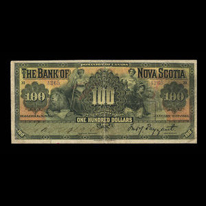 Canada, Bank of Nova Scotia, 100 dollars : January 3, 1911