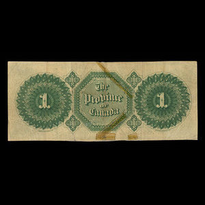 Canada, Province of Canada, 1 dollar : October 1, 1866