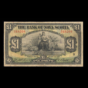 Jamaica, Bank of Nova Scotia, 1 pound : January 2, 1930