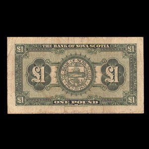 Jamaica, Bank of Nova Scotia, 1 pound : January 2, 1930