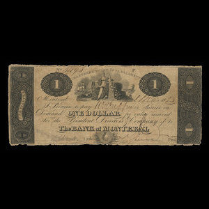 Canada, Bank of Montreal, 1 dollar : March 1, 1825