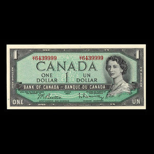 Canada, Bank of Canada, 1 dollar : 1954