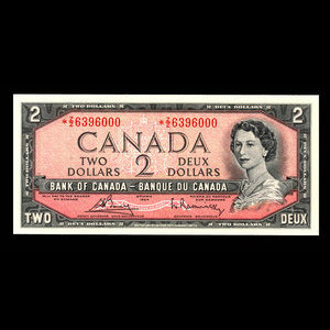 Canada, Bank of Canada, 2 dollars : 1954