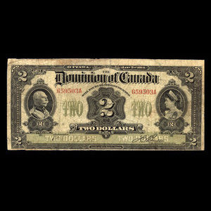 Canada, Dominion of Canada, 2 dollars : January 2, 1914