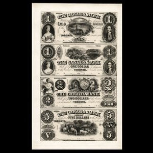 Canada, The Canada Bank (Toronto), 1 dollar : November 1, 1855