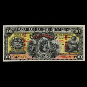 Canada, Canadian Bank of Commerce, 10 dollars : January 2, 1892