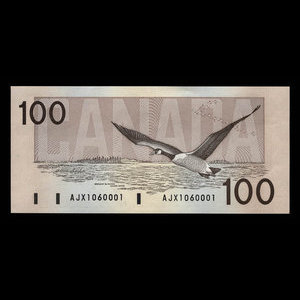 Canada, Bank of Canada, 100 dollars : 1988