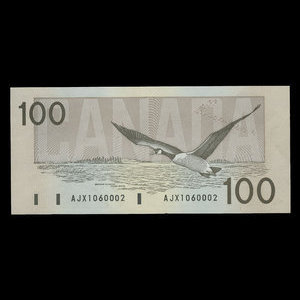 Canada, Bank of Canada, 100 dollars : 1988