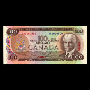 Canada, Bank of Canada, 100 dollars : 1975