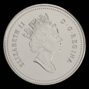 Canada, Elizabeth II, 25 cents : 1990