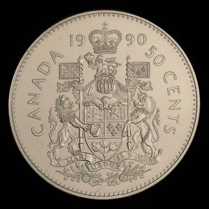 Canada, Elizabeth II, 50 cents : 1990